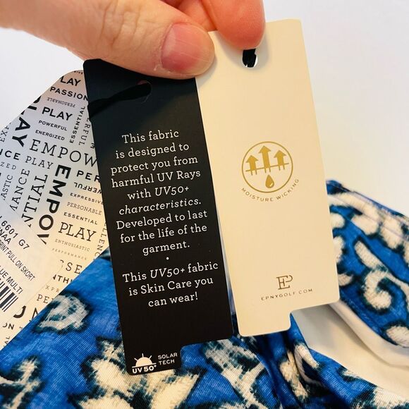 EPNY Golf Jacobean Ikat Paisley Print Pull On UV50+ Skort Size Small NWT - Picture 9 of 13